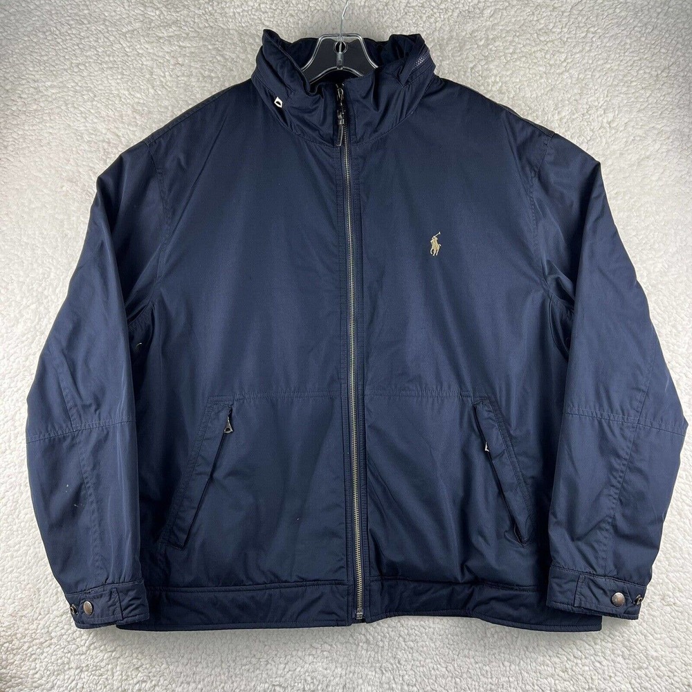 Polo Ralph Lauren Inner Fleece Full Zip Aviator Jacket Hidden Hood Men’s XXL